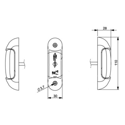 Lampa obrys-k LED HOR83 żółta z kier