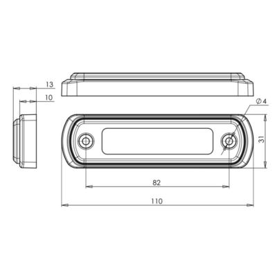 Lampa obrys LED W189N żółta