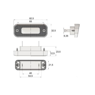 Lampa rejestracji LED FT-263 wpuszczana