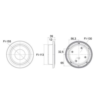 Lampa p-mgielna LED FT-314 BLACK z cofania