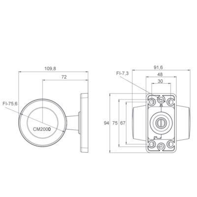Lampa obrys-wd LED FT-147 CZ krótka