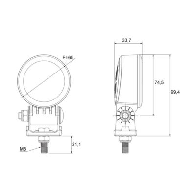 Lampa robocza LED FT-363 SLIM 680lm dalekosiężna