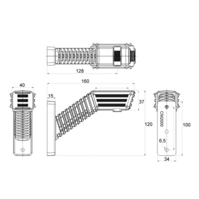 Lampa obrys-w LED W297.4.1 SPOT 160mm lewa