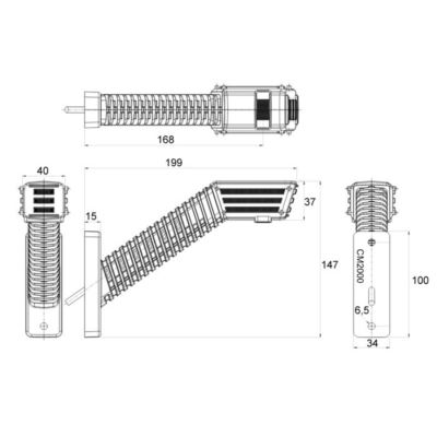 Lampa obrys-w LED W297.5.1 SPOT 199mm lewa