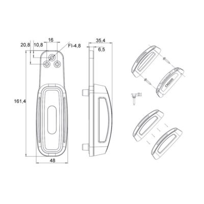 Lampa obrys-wb LED FT-039 wisząca