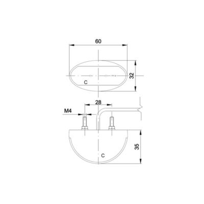 Lampa obrys LED FT-012 żółta
