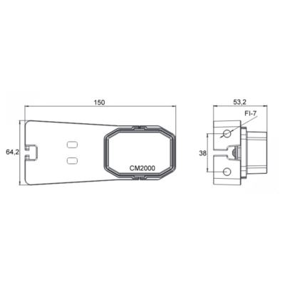 Lampa obrys LED FT-001 biała kątownik 15cm