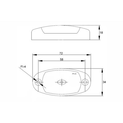 Lampa obrys LED FT-025 czerwona