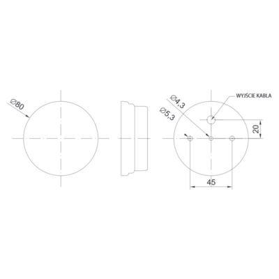 Lampa obrys LED FT-060 biała