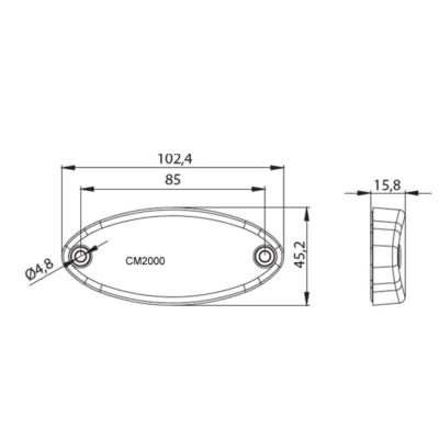 Lampa obrys LED FT-061 żółta