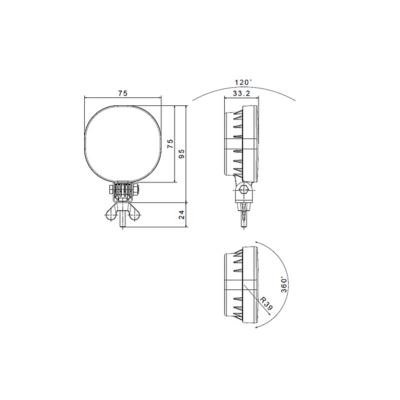 Lampa cofania LED FT-410 z wieszakiem SUPERSEAL