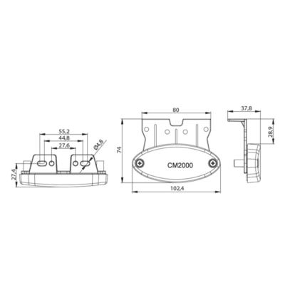 Lampa obrys LED FT-061 żółta podwieszana