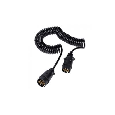 Przedłużacz 12V wtyczki 7-pin 3m spiralny+
