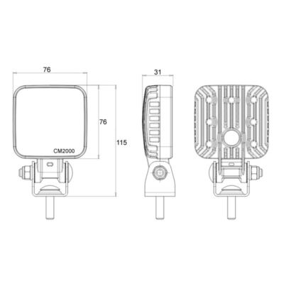 Lampa robocza LED W265 805lm NEON